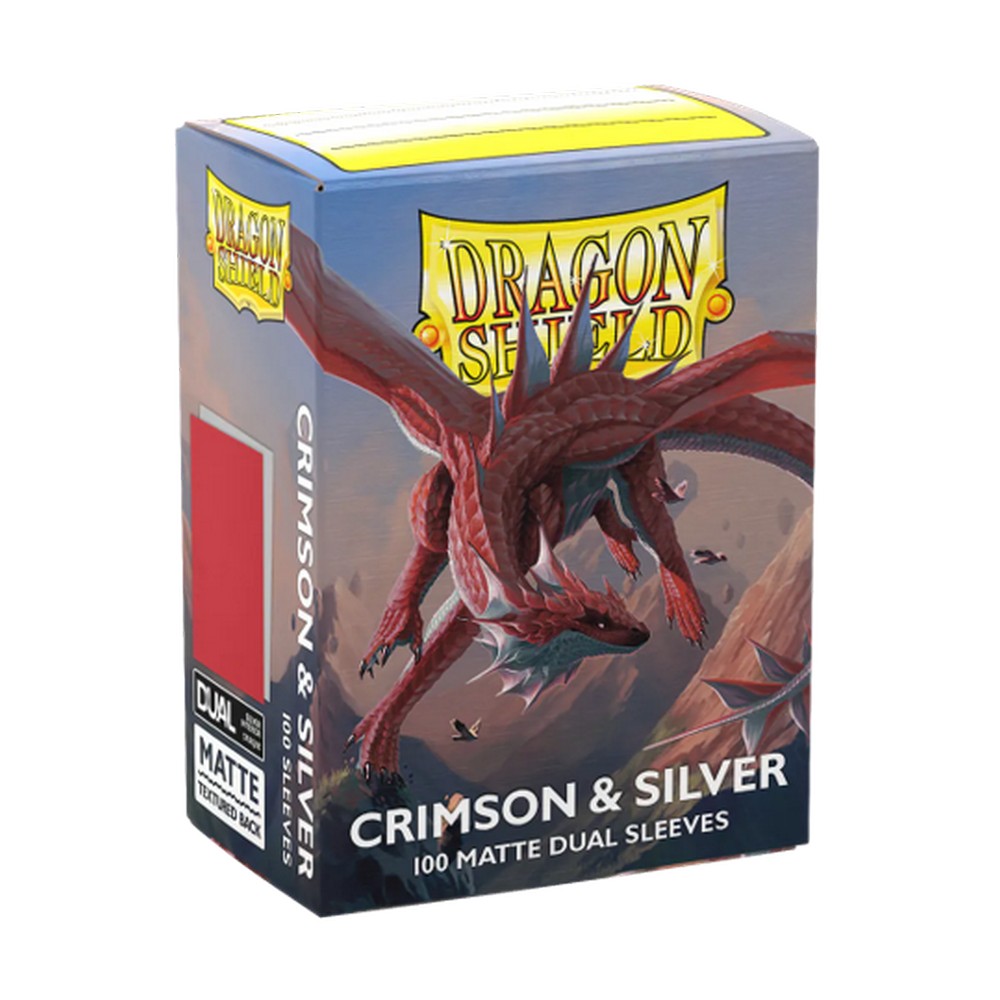 Dragon Shield: Sleeves  Matte Dual  Crimson & Silver