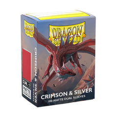 Dragon Shield: Sleeves  Matte Dual  Crimson & Silver