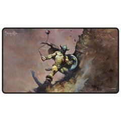 Ultra Pro: UP16755 Frank Frazetta - Warrior with Ball and Chain Black Stitched Playmat