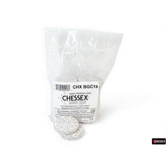 PREORDER CHX BGC16 15 of Speckled Arctic Camo 35mm Backgammon Checkers in a bag
