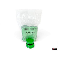 PREORDER CHX BGC29 15 of Opaque Green 35mm Backgammon Checkers in a bag