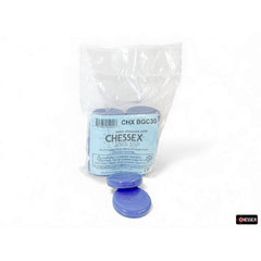 PREORDER CHX BGC30 15 of Opaque Blue 35mm Backgammon Checkers in a bag