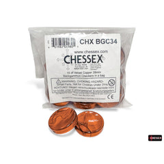 PREORDER CHX BGC34 15 of Velvet Copper 28mm Backgammon Checkers in a bag
