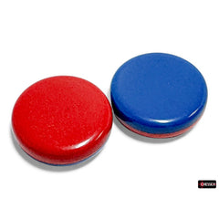 PREORDER CHX REV01 64 of Opaque Blue & Red 30mm Reversi Checkers in a bag