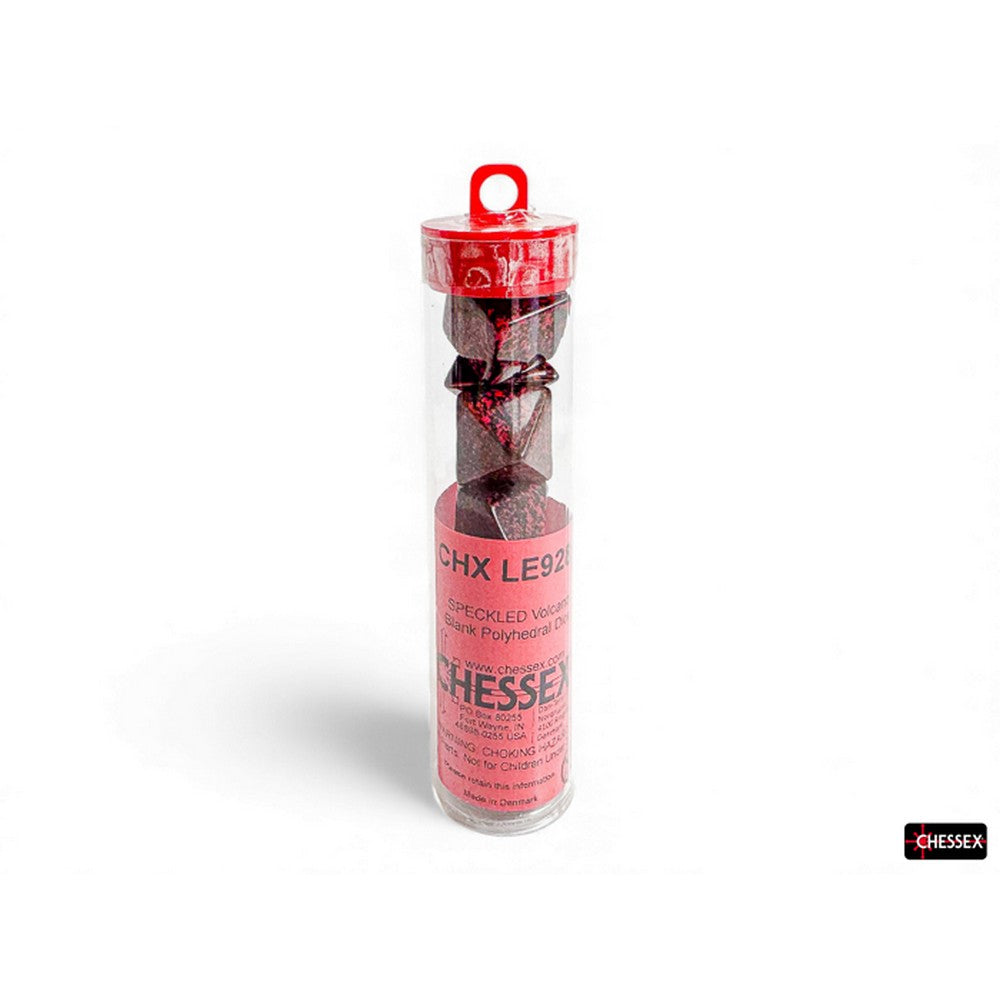 PREORDER CHX LE928 Speckled Polyhedral Volcano Set of 6 Blank Dice