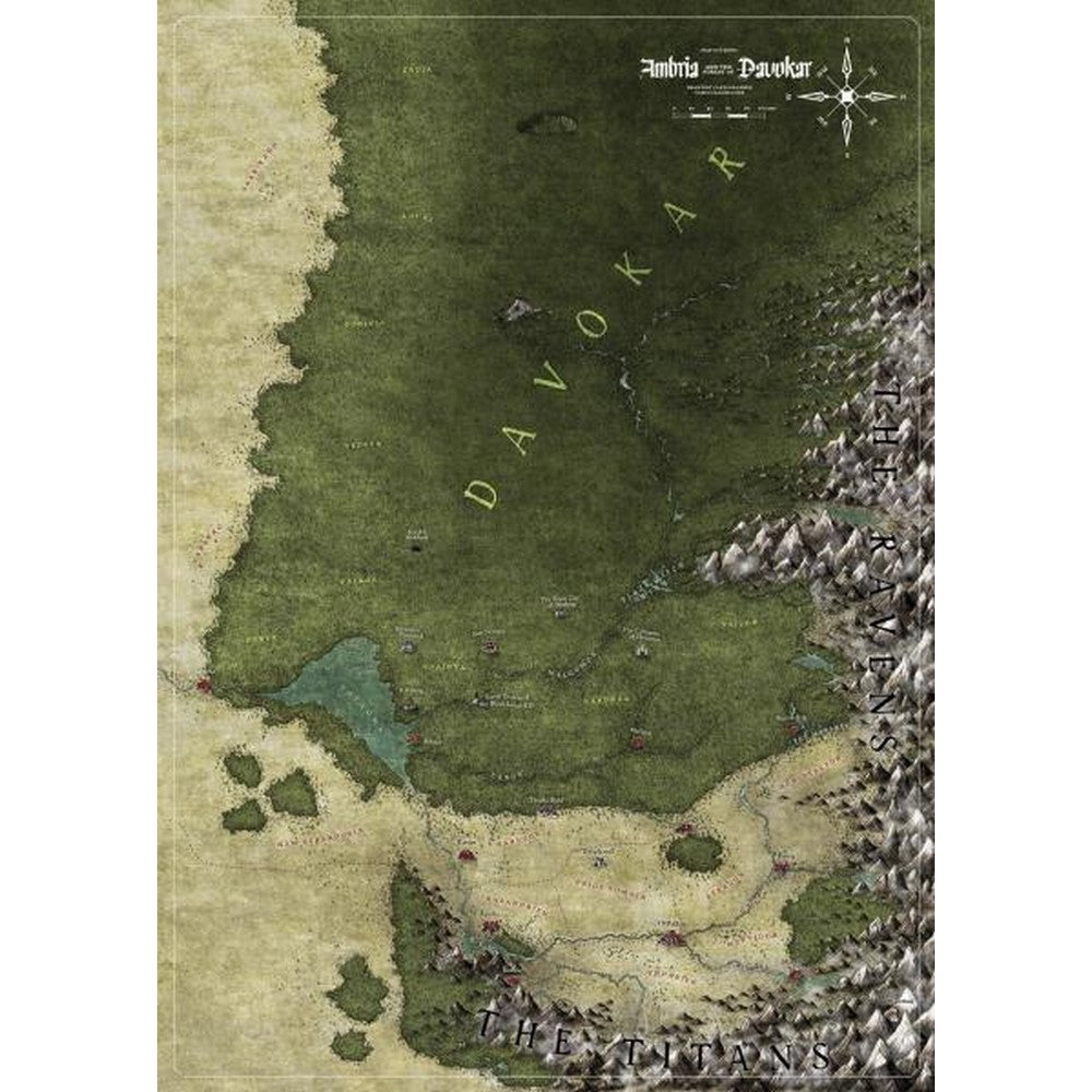 PREORDER Symbaroum Ambria & Davokar Map (RPG Accessory)