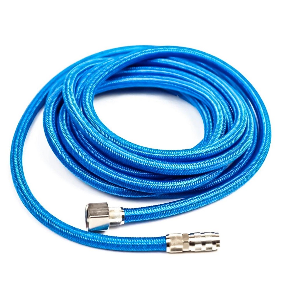 PREORDER H&S Airbrushes - braided hose - 3m (3.3x7mm) - quick coupling nd 2.7mm - G 1/4 female thread