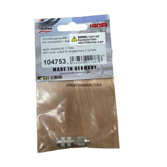 PREORDER H&S Airbrushes - quick coupling nd. 2.7mm - with screw socket for braided hose 3.3x7mm