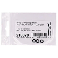 PREORDER H&S Airbrushes - o-ring for stop screw - unit 3 pcs. - for HANSA 181/281/381