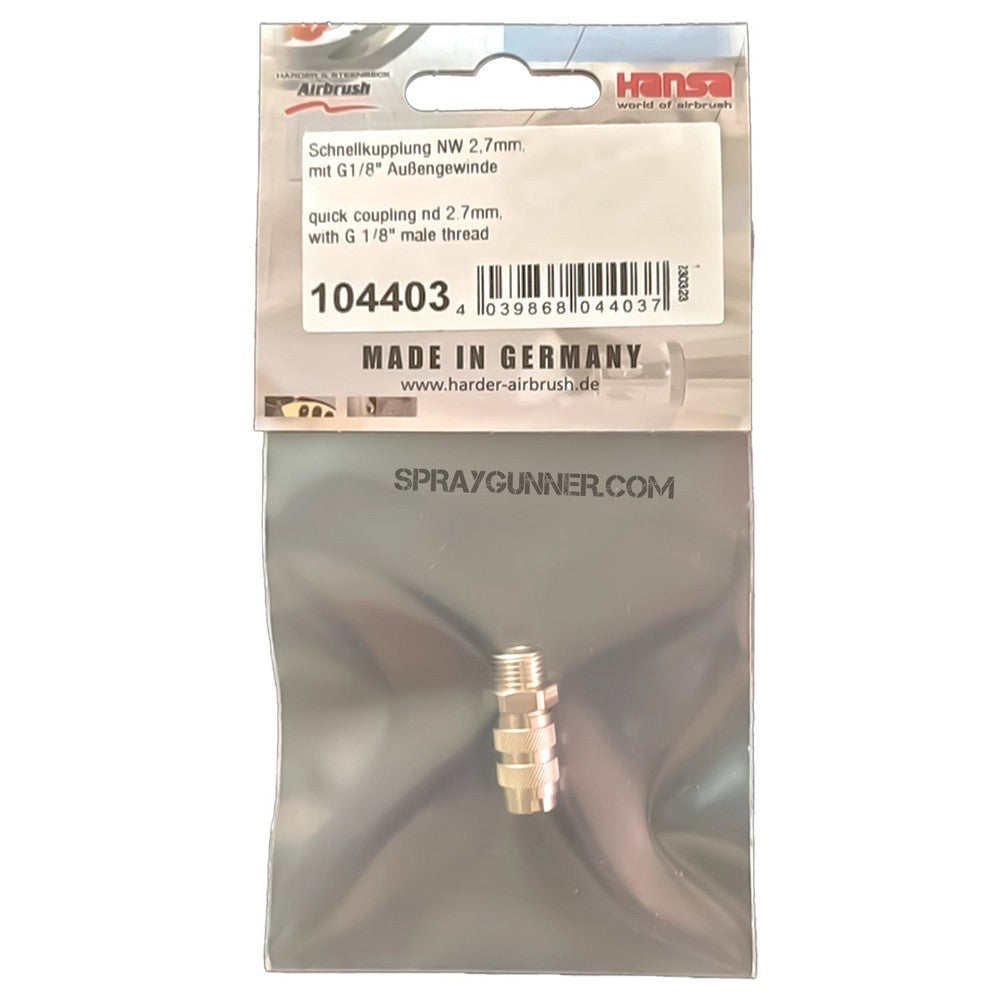 PREORDER H&S Airbrushes - quick coupling nd 2.7mm - with G 1/8 male thread