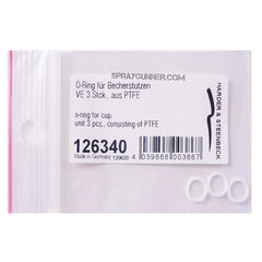 PREORDER H&S Airbrushes - o-ring for cup - unit 3 pcs. - consisting of PTFE