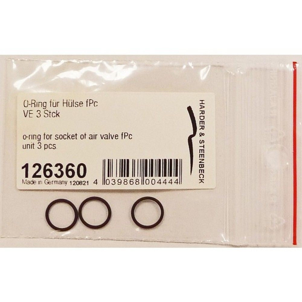 PREORDER H&S Airbrushes - o-ring for socket of air valve fPc - unit 3 pcs.