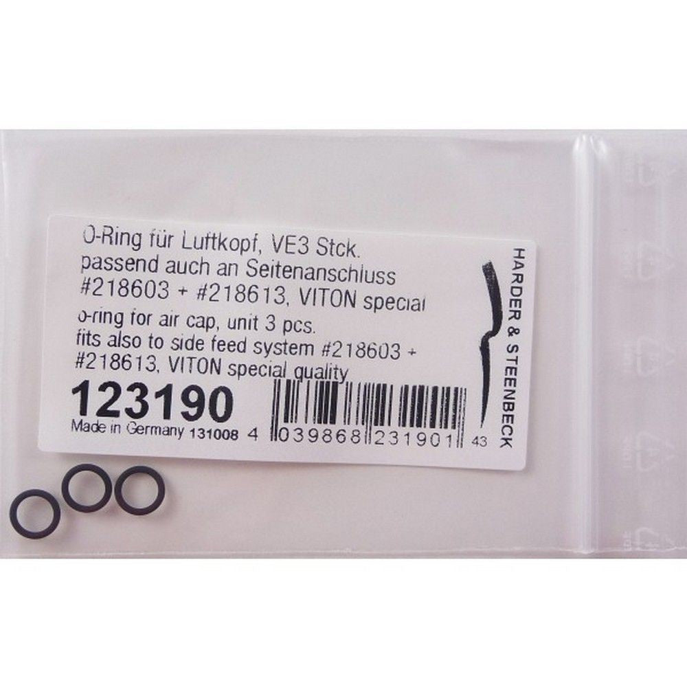 PREORDER H&S Airbrushes - o-ring for air cap - unit 3 pcs.