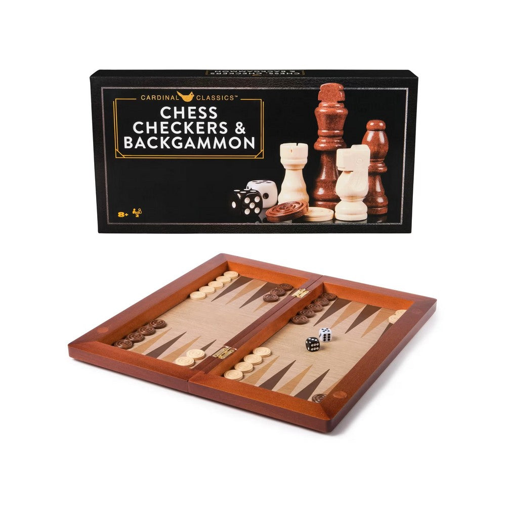 Cardinal - Combo; Backgammon Chess Checkers 3-in-1 16