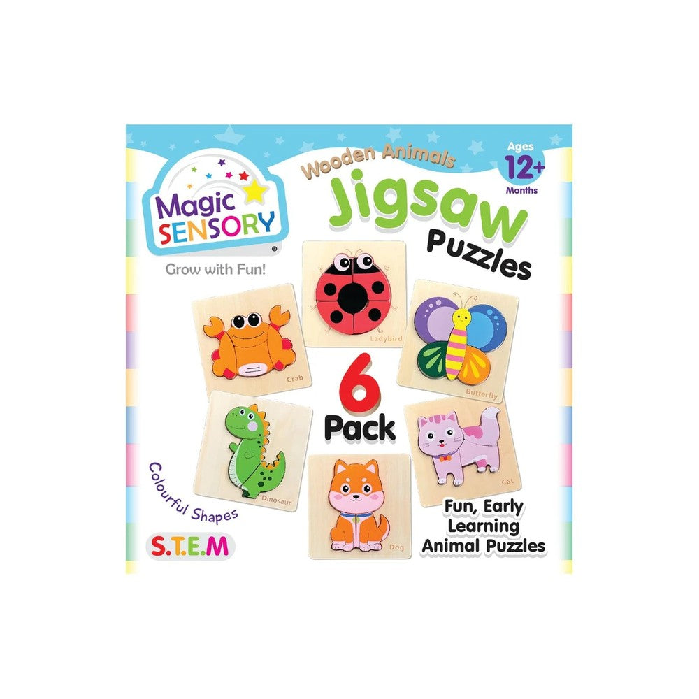 Puzzle - BMS - Animal Jigsaws Wooden 6 Pack