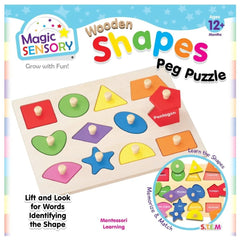 Puzzle - BMS - Wooden Shapes Peg Puzzle