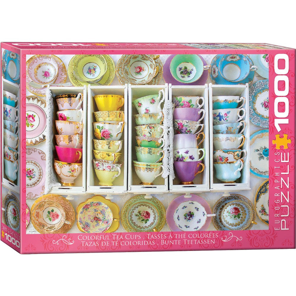 Puzzle - Eurographics - Colorful Tea Cups 1000pc
