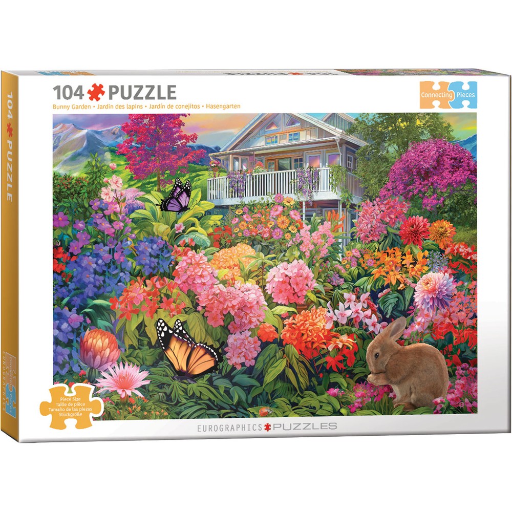 Puzzle - Eurographics - Connecting pcs Bunny Gdn;104pc