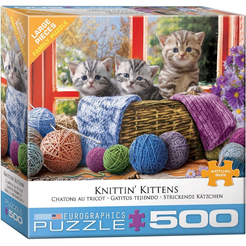 Puzzle - Eurographics - Knittin Kittens 500pcxl