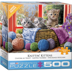 Puzzle - Eurographics - Knittin Kittens 500pcxl