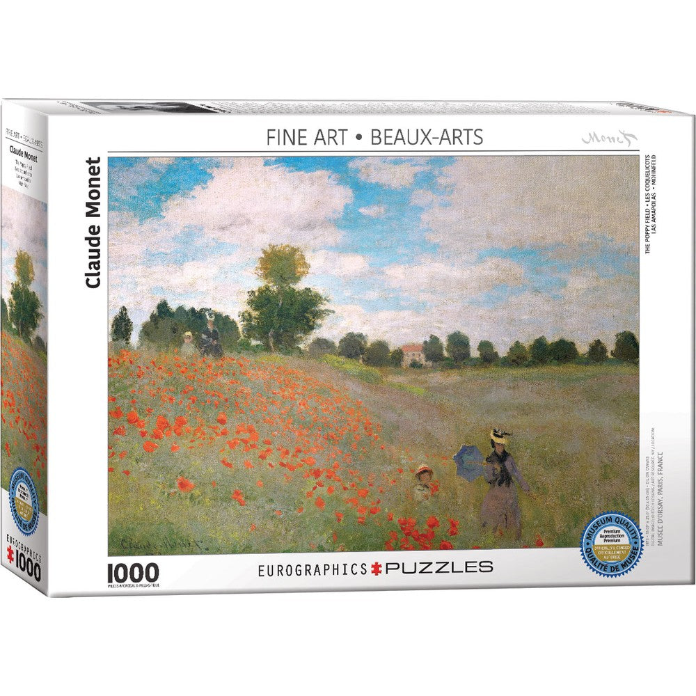 Puzzle - Eurographics - Monet; Poppy Field 1000pc
