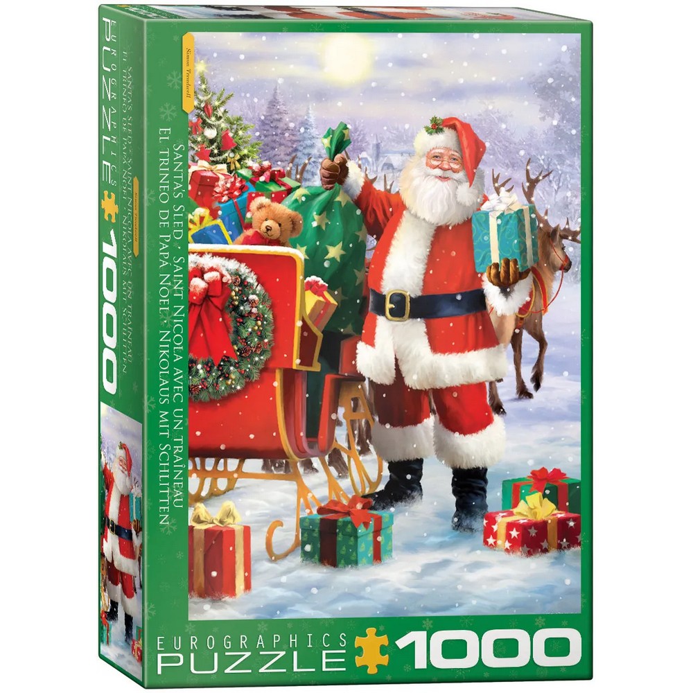 Puzzle - Eurographics - Santa With Sled 1000pc