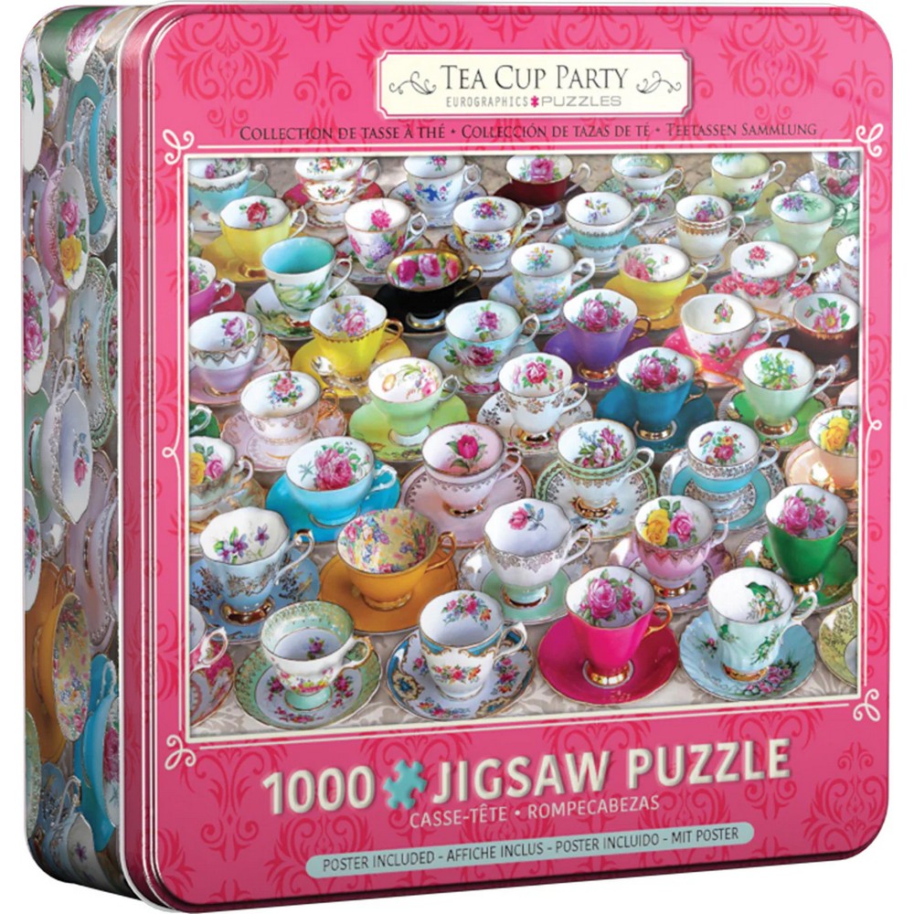 Puzzle - Eurographics - Teacup Party 1000pc Tin