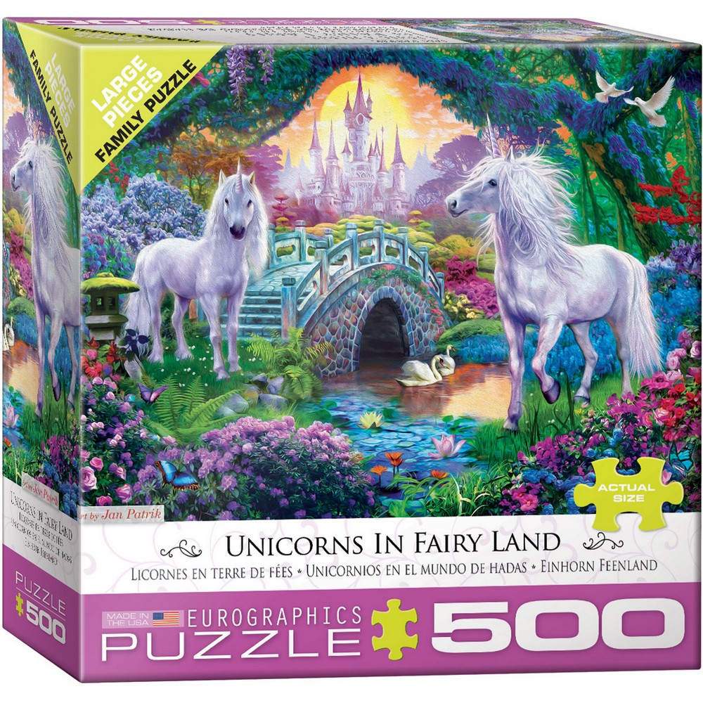 Puzzle - Eurographics - Unicorns In Fairyland 500pcxl