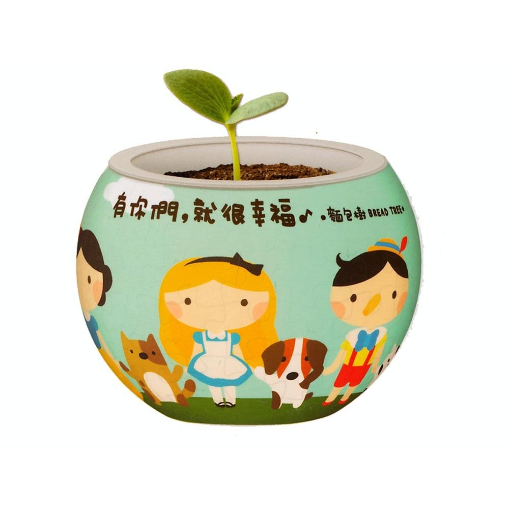 Puzzle - 3D - Flowerpot - Happy W/Friends
