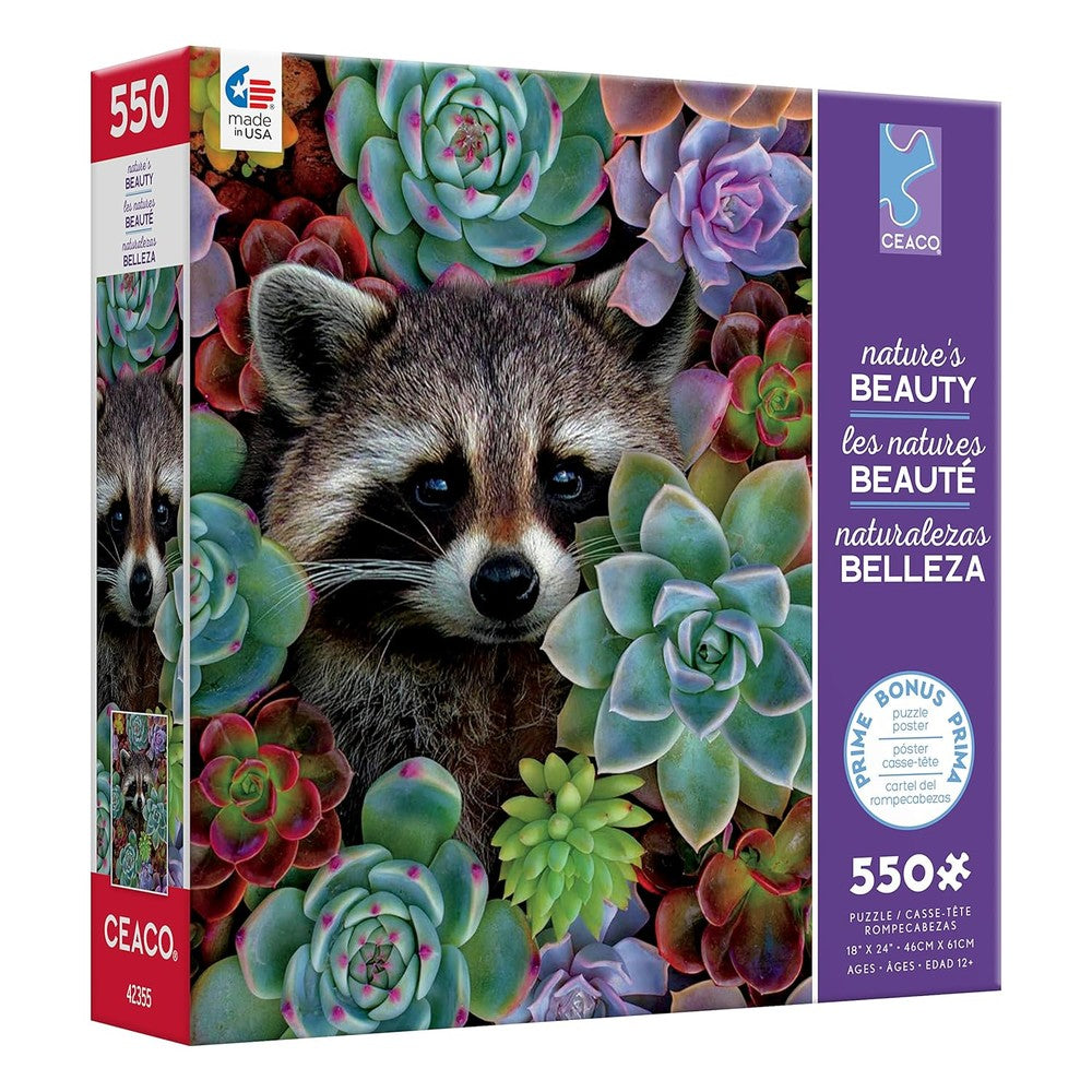 Puzzle - Ceaco - Natures Beauty Raccoon 550Pc