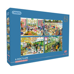 Puzzle - Gibsons - A Dogs Life 4 X 500Pc