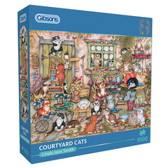 Puzzle - Gibsons - Courtyard Cats 1000Pc
