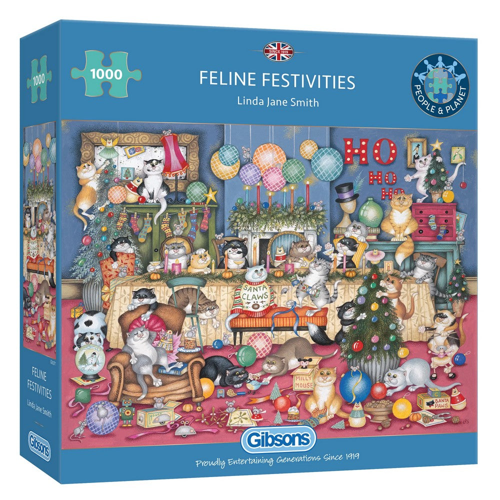 PREORDER Puzzle - Gibsons - Feline Festivities 1000Pc