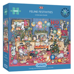 PREORDER Puzzle - Gibsons - Feline Festivities 1000Pc