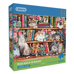 Puzzle - Gibsons - Puss Back In Books 500Pcxl