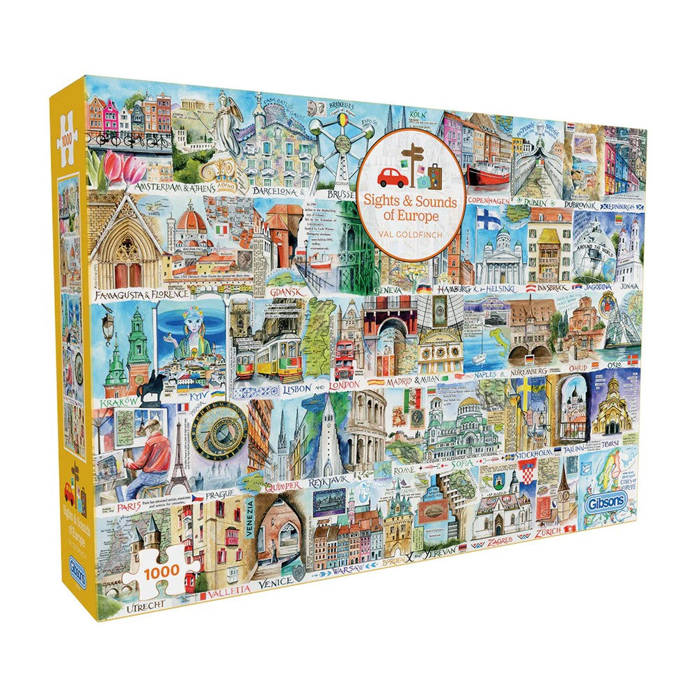 PREORDER Puzzle - Gibsons - Sights & Sounds Of Europe 1000