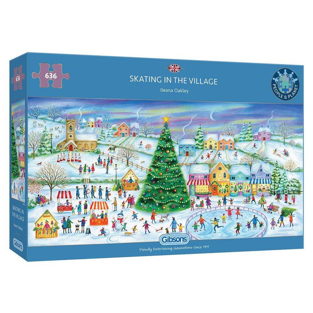 Puzzle - Gibsons - Skating In The Village 636Pc