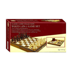PREORDER Combo; Chess 3In1 Walnut Magn;