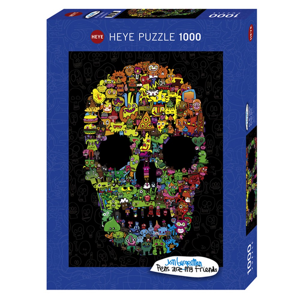 PREORDER Puzzle - Heye - Burgerman; Doodle Skull 1000Pc