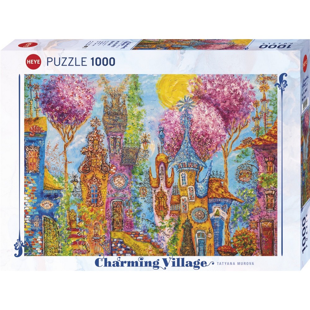 Puzzle - Heye - Charming Village; Pink Trees