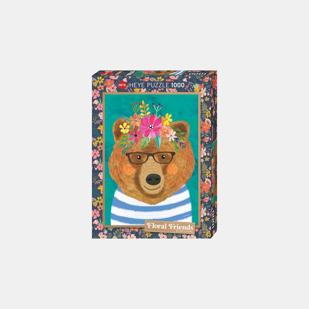 Puzzle - Heye - Floral Friends; Gentle Bruin