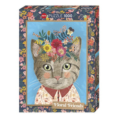 Puzzle - Heye - Floral Friends; Pretty Feline