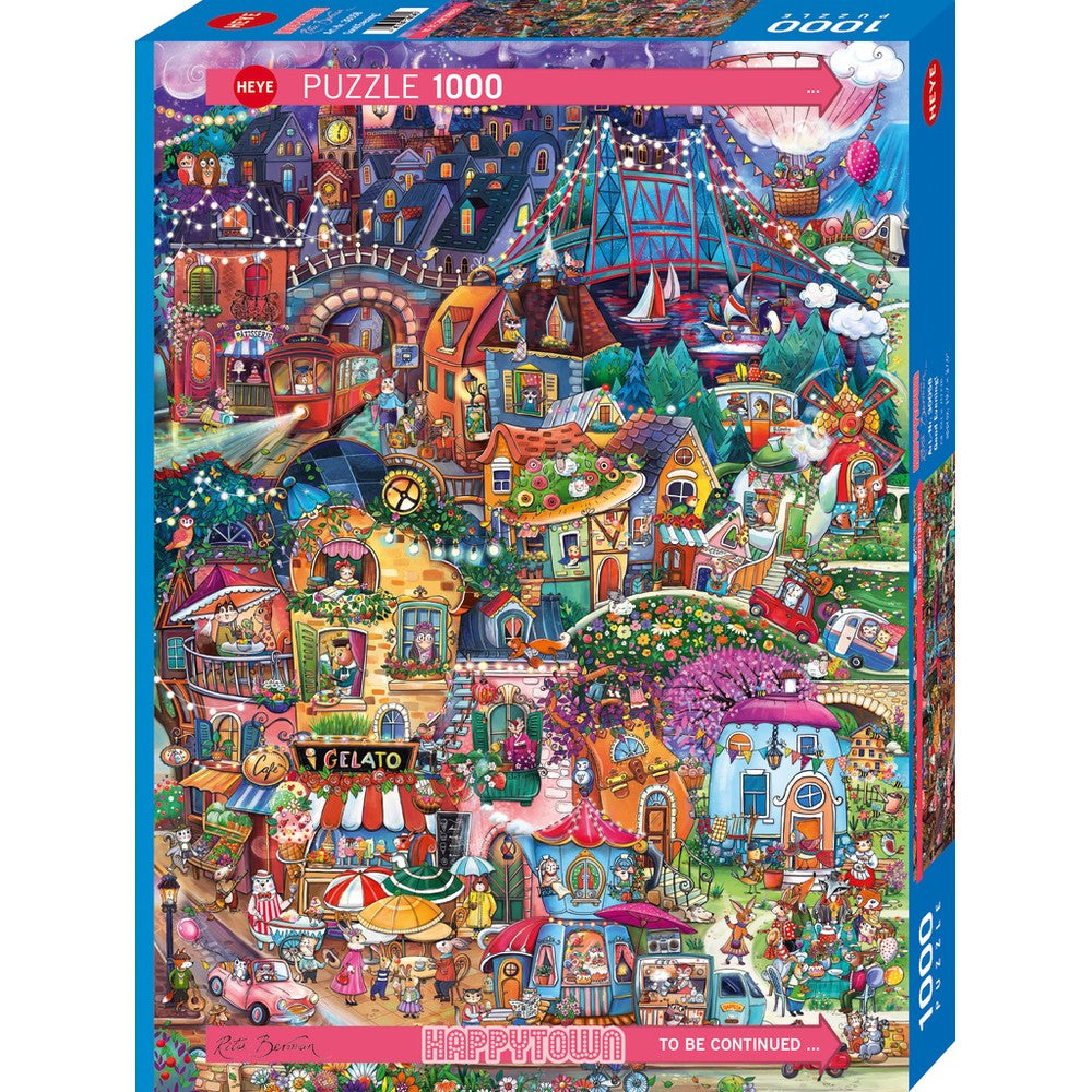 PREORDER Puzzle - Heye - Happytown Good Evening 1000Pcs