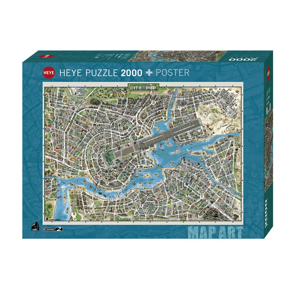 Puzzle - Heye - Map Art; City Of Pop 2000Pc