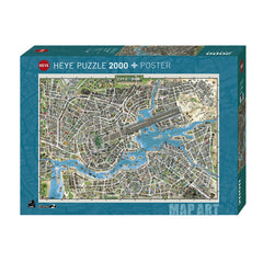 Puzzle - Heye - Map Art; City Of Pop 2000Pc