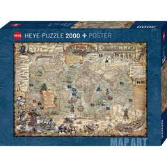 Puzzle - Heye - Map Art; Pirate World 2000Pc