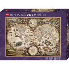 PREORDER Puzzle - Heye - Map Art; Vintage World 2000Pc