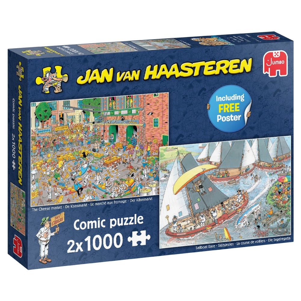 PREORDER Puzzle - Jumbo Jan van Haasteren - Cheese Market 2X1000Pc