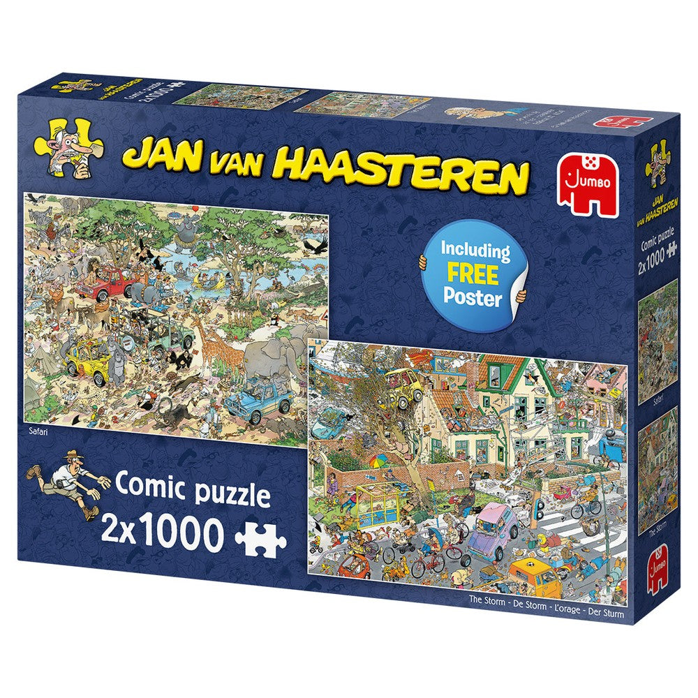 Puzzle - Jumbo Jan van Haasteren - Safari and Storm 2 X 1000Pc