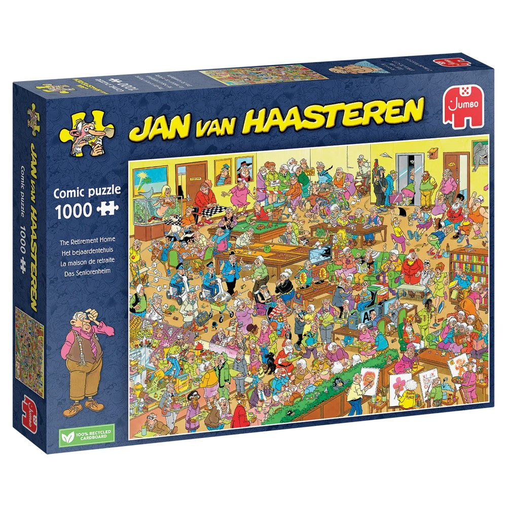 PREORDER Puzzle - Jumbo Jan van Haasteren - The Retirement Home 1000Pc (Rectangular Box)